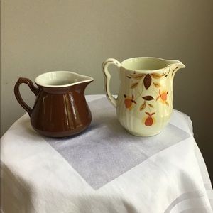 Vintage HALL Coffee Creamers‎ Bundle Set of 2 USA